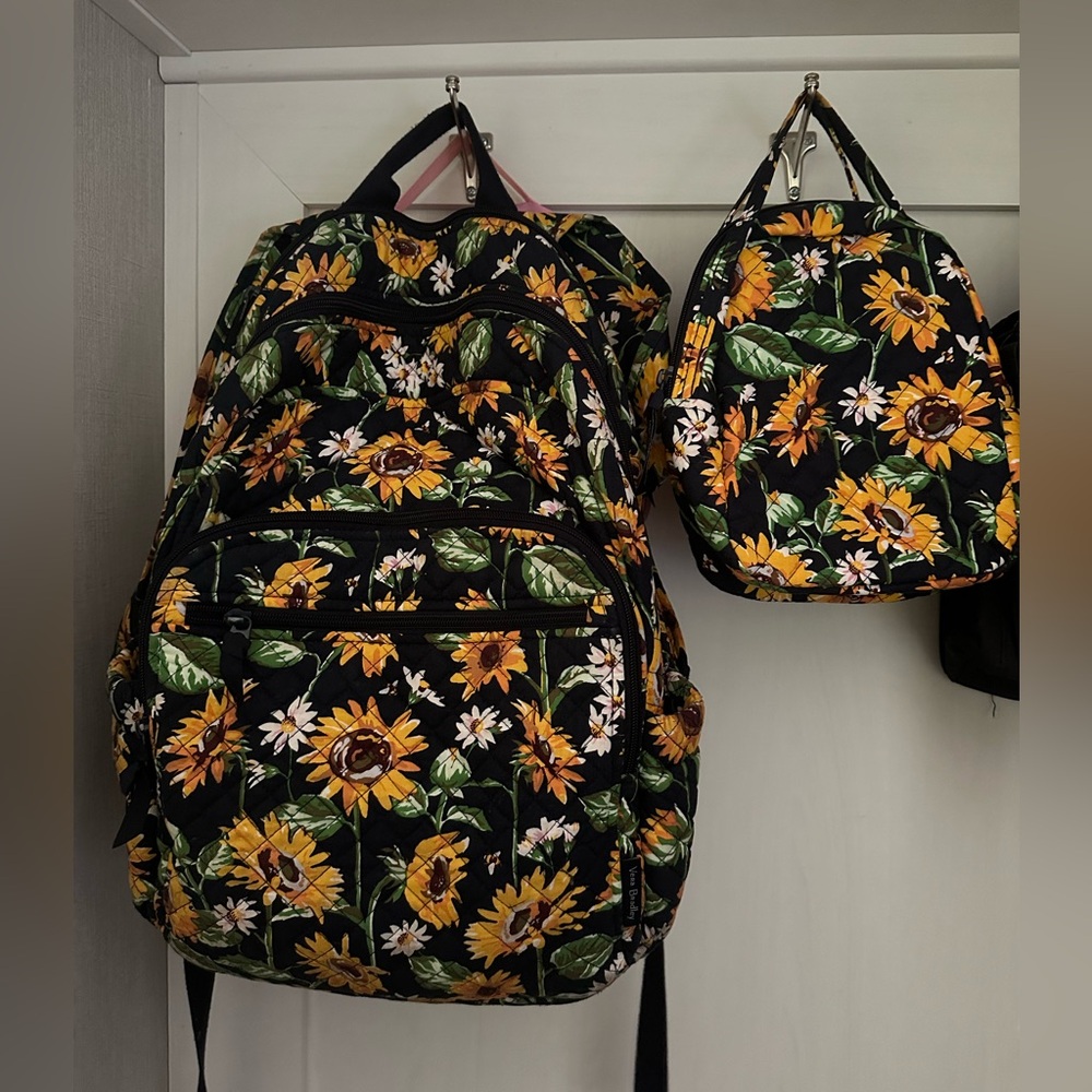 Vera Bradley backpack with matching lunchbox